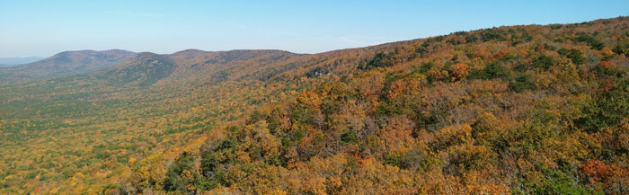 View from Heaven Rocks towards Cheaha Peak and State Park.