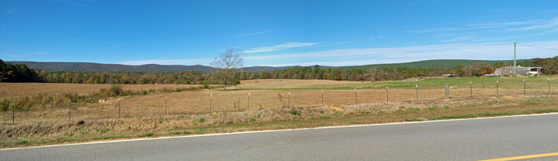 View from CR7 of Horn and Rebecca Mountains