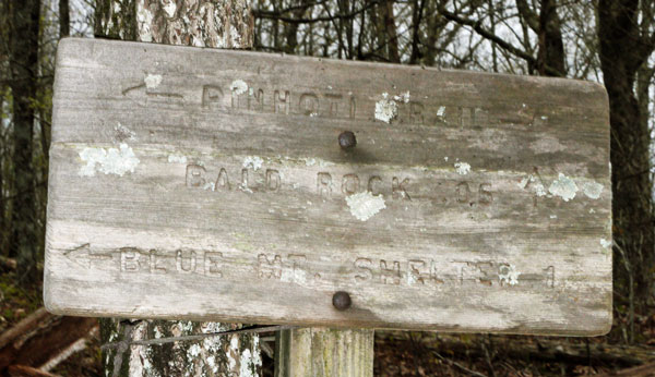 Pinhoti - Bald Rock Trail Sign Front