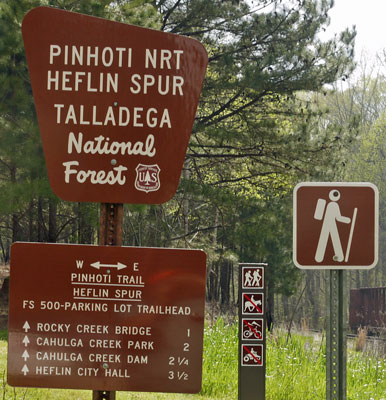 FR500 Railroad Trailhead Heflin Spur Sign