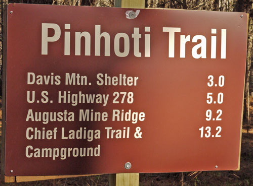 Southbound Mileage Sign south of Salem Church Road