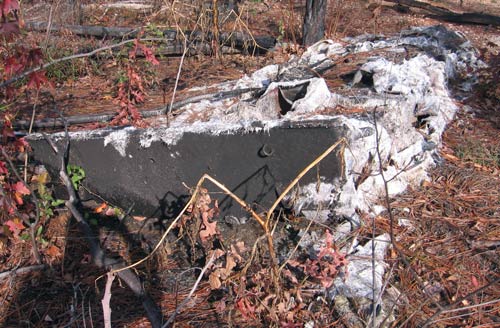 Burnt Fiberglass Boat